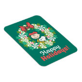 Happy Holidays | Peppermint Candy Wreath Magnet (Rechte Seite)