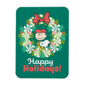 Happy Holidays | Peppermint Candy Wreath Magnet (Vertikal)