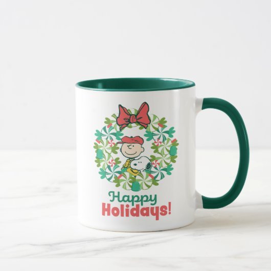 Happy Holidays | Peppermint Candy Wreath Tasse (Rechts)