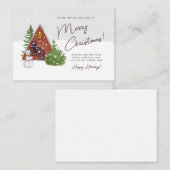 Happy Holidays Personalisiert Frohe Weihnachtskart Mitteilungskarte (Vorne/Hinten)