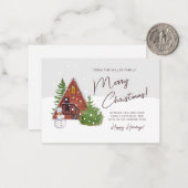 Happy Holidays Personalisiert Frohe Weihnachtskart Mitteilungskarte (Vorderseite/Rückseite Beispiel)