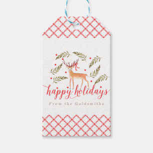Happy Holidays Personalisiert Geschenkanhänger