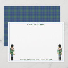 Happy Holidays Personalisiert Green Blue Nutcracke Feiertagskarte