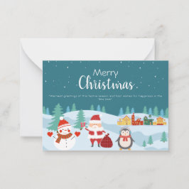 Happy Holidays Personalisiert Moderne Weihnachtska Mitteilungskarte