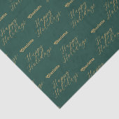 Happy Holidays Personalisiert Name Traditionelles  Seidenpapier (Ausschnitt)