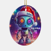 Happy Holidays Personalisiert Robot Ornament (Rechts)
