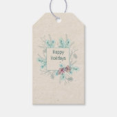 Happy Holidays Personalisiert Sentiment & Signatur Geschenkanhänger (Vorderseite)