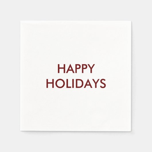 Happy Holidays Personalisiert Serviette (Vorderseite)