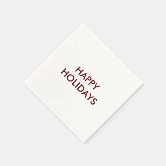 Happy Holidays Personalisiert Serviette (Ecke)