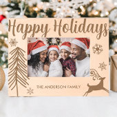 Happy Holidays Personalisiert Weihnachten Geätzte Rahmen