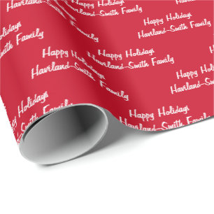 Happy Holidays Personalisiertes Geschenk Wrap HAMb Geschenkpapier
