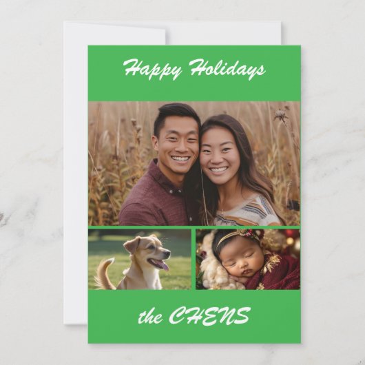 Happy holidays personalized photo card feiertagskarte (Vorderseite)