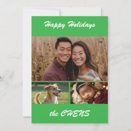 Happy holidays personalized photo card feiertagskarte