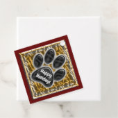 Happy Holidays Pet Caregiver Gold Paw Print Geschenkanhänger (Beispiel)