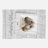 Happy Holidays Pet Foto Rahmen Personalisiert Geschirrtuch (Horizontal)