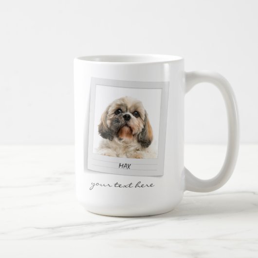 Happy Holidays Pet Foto Rahmen Personalisiert Kaffeetasse (Rechts)