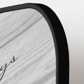 Happy Holidays Pet Foto Script Rustikal Pickleball Schläger (Linke Seite)