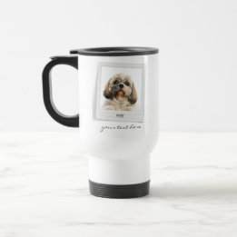 Happy Holidays Pet Hund Foto Personalisiert Reisebecher