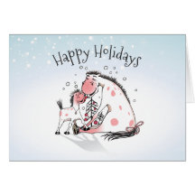 Happy Holidays Pferd und Fohlen