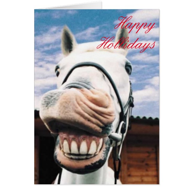 Happy Holidays Pferdekarten (Vorne)