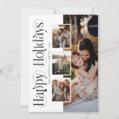 Happy Holidays Photo Collage Christmas Feiertagskarte (Vorderseite)