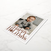 Happy Holidays Photo Folien Feiertagskarte (Gedreht)