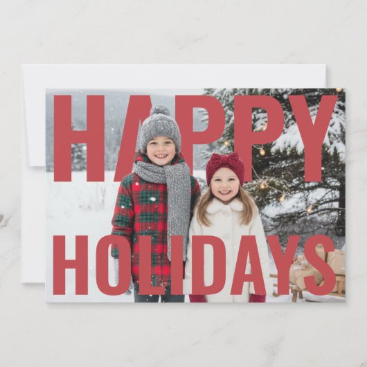 Happy Holidays PhotoPop Card Feiertagskarte (Vorderseite)