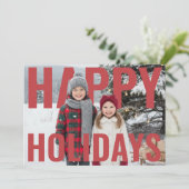 Happy Holidays PhotoPop Card Feiertagskarte (Stehend Vorderseite)