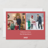 Happy Holidays PhotoPop Card Feiertagskarte (Rückseite)