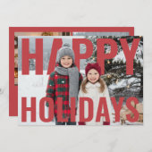 Happy Holidays PhotoPop Card Feiertagskarte (Vorne/Hinten)