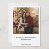 Happy Holidays PhotoPop Card Feiertagskarte (Rückseite)