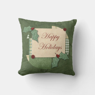 Happy Holidays Pillow Kissen