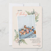 Happy Holidays Pine Tan Moving Ankündigung (Vorderseite)