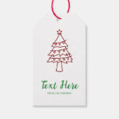 Happy Holidays Pine Tree Geschenkanhänger (Vorderseite)