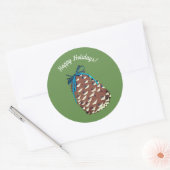 Happy Holidays Pinecone Sticker (Umschlag)