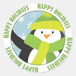 Happy Holidays Pinguin Sticker