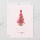 HAPPY HOLIDAYS Pink Christmas Tree (Vorderseite)