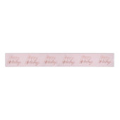 Happy Holidays Pink Delikate Pastel Rose Gold Ripsband (Vorderseite)