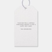 Happy Holidays Pink Weihnachtsbaum Urlaub Geschenkanhänger (Rückseite)