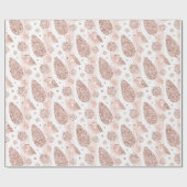 Happy Holidays Pink Weißer Glitzer Weihnachtsdekor Geschenkpapier (Flach)