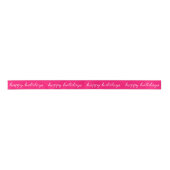 Happy Holidays Pink White Christmas Typografy Satinband (Vorderseite)