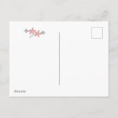 Happy Holidays Pink Wreath Feiertagspostkarte (Rückseite)