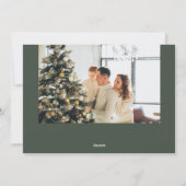 Happy Holidays Pinselschrift Foto Grün Feiertagskarte (Rückseite)