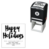 Happy Holidays Pinselskript personalisieren Permastempel (Beispiel)