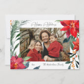 Happy Holidays Poinsettia Foto (Vorderseite)