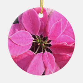 Happy Holidays Poinsettia Keramik Ornament