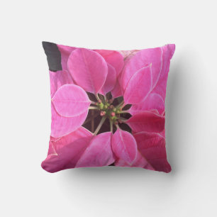 Happy Holidays Poinsettia Kissen