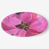 Happy Holidays Poinsettia Pappteller (Schrägansicht)