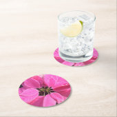 Happy Holidays Poinsettia Runder Pappuntersetzer (Vor Ort)