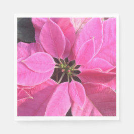 Happy Holidays Poinsettia Serviette